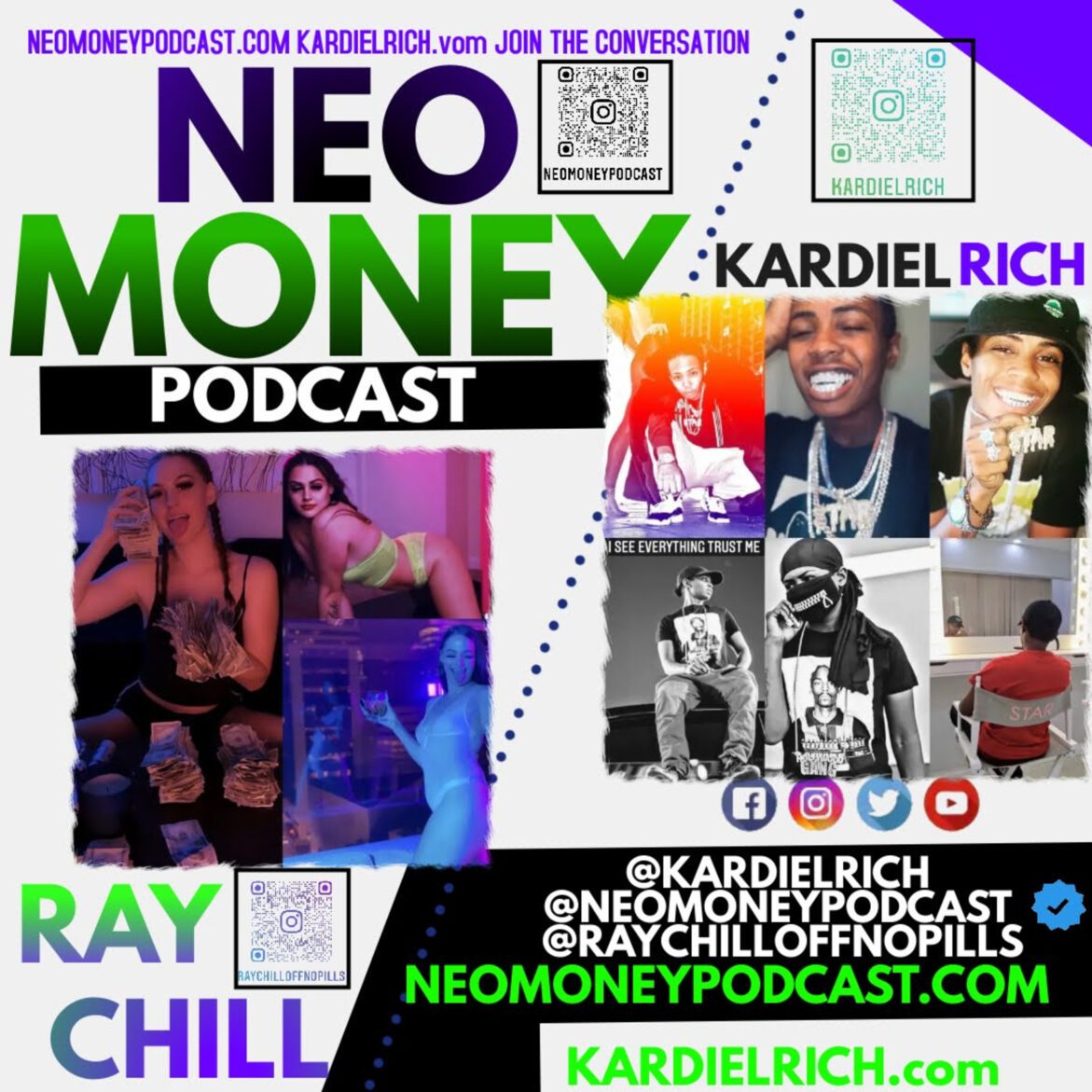 Black Podcasting - STORY TIME WITH KARDIEL RICH & RAY CHILL OFF NO PILLS ♓️😂♎️ CHARLIT