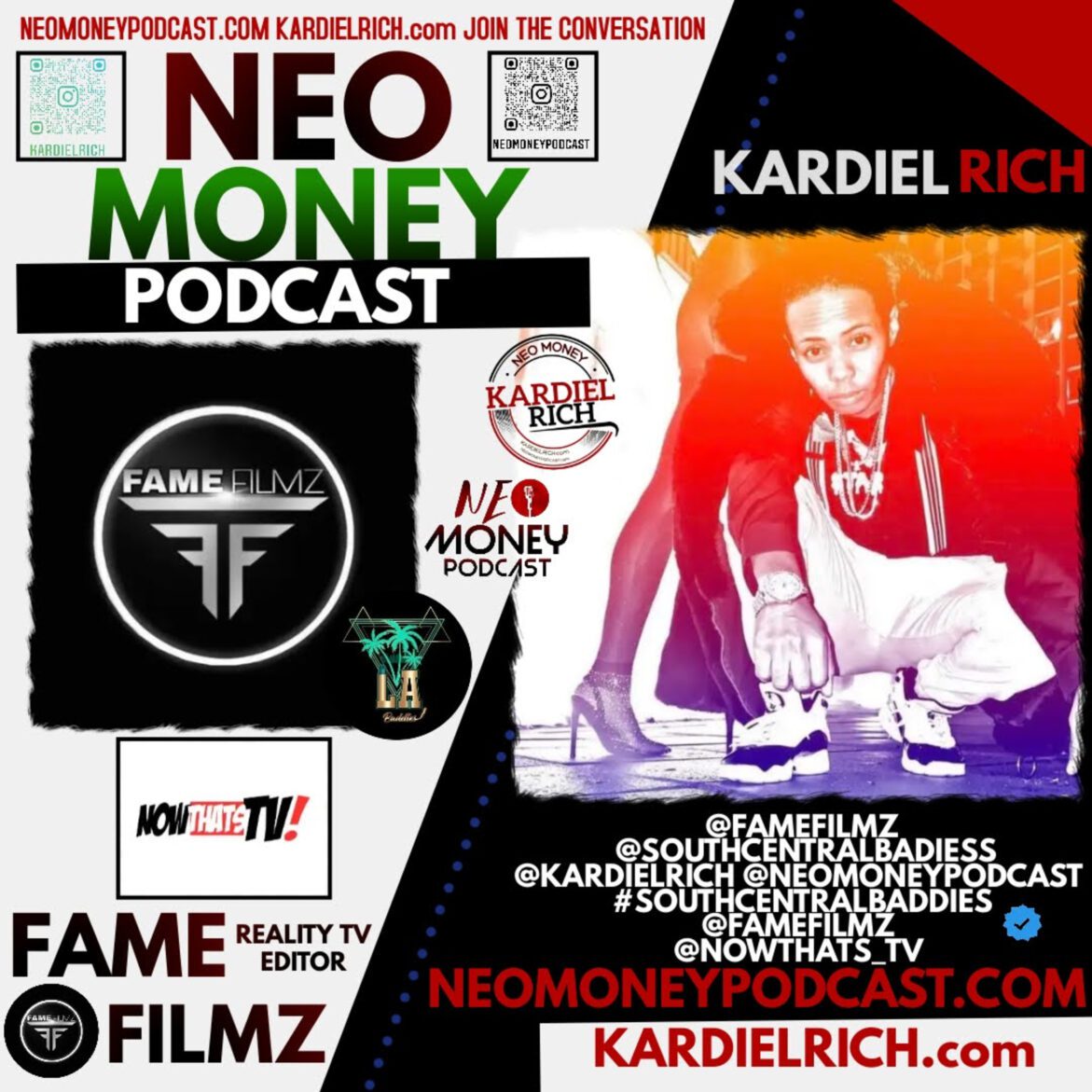 Black Podcasting - SOUTH CENTRAL BADDIES ON NOW THATS TV BEHIND THE SCENES 📺🎥KARDIEL RICH CHOPS IT UP WITH FAME FILMZ