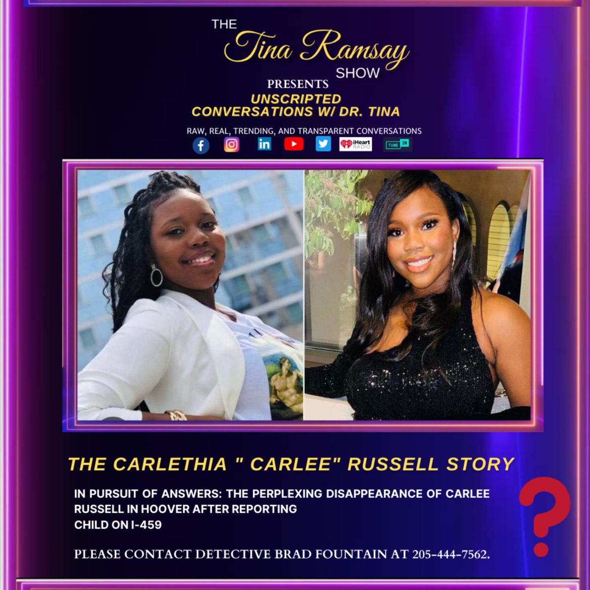 Black Podcasting - S1 Ep1- Unscripted Conversations-The Perplexing Disappearance of Carlee Russell in Hoover After Reporting Child on I-459