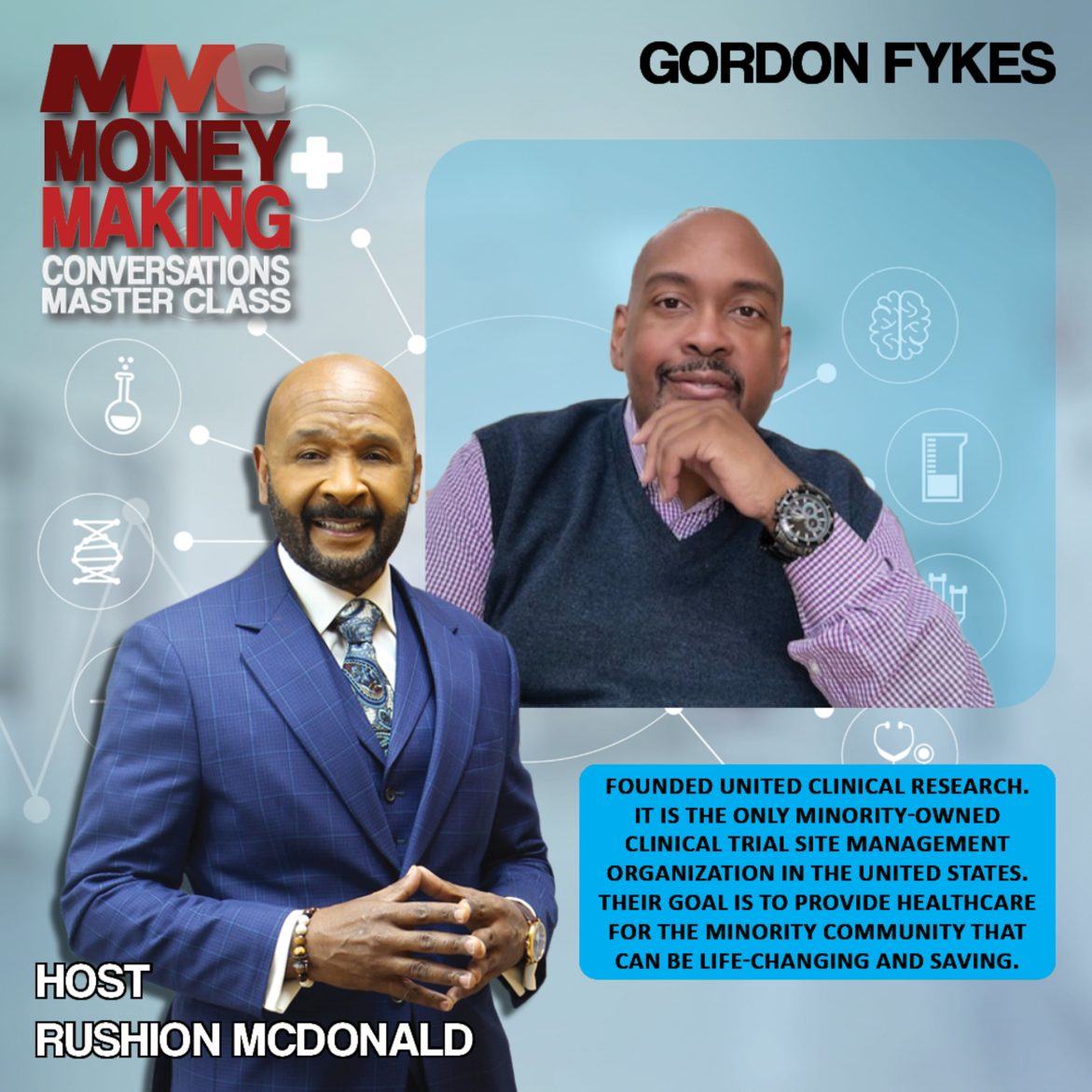 Black Podcasting - Gordon Fykes aims to provide healthcare for the minority community that can be potentially life-changing, 10,000 patients in 2024.