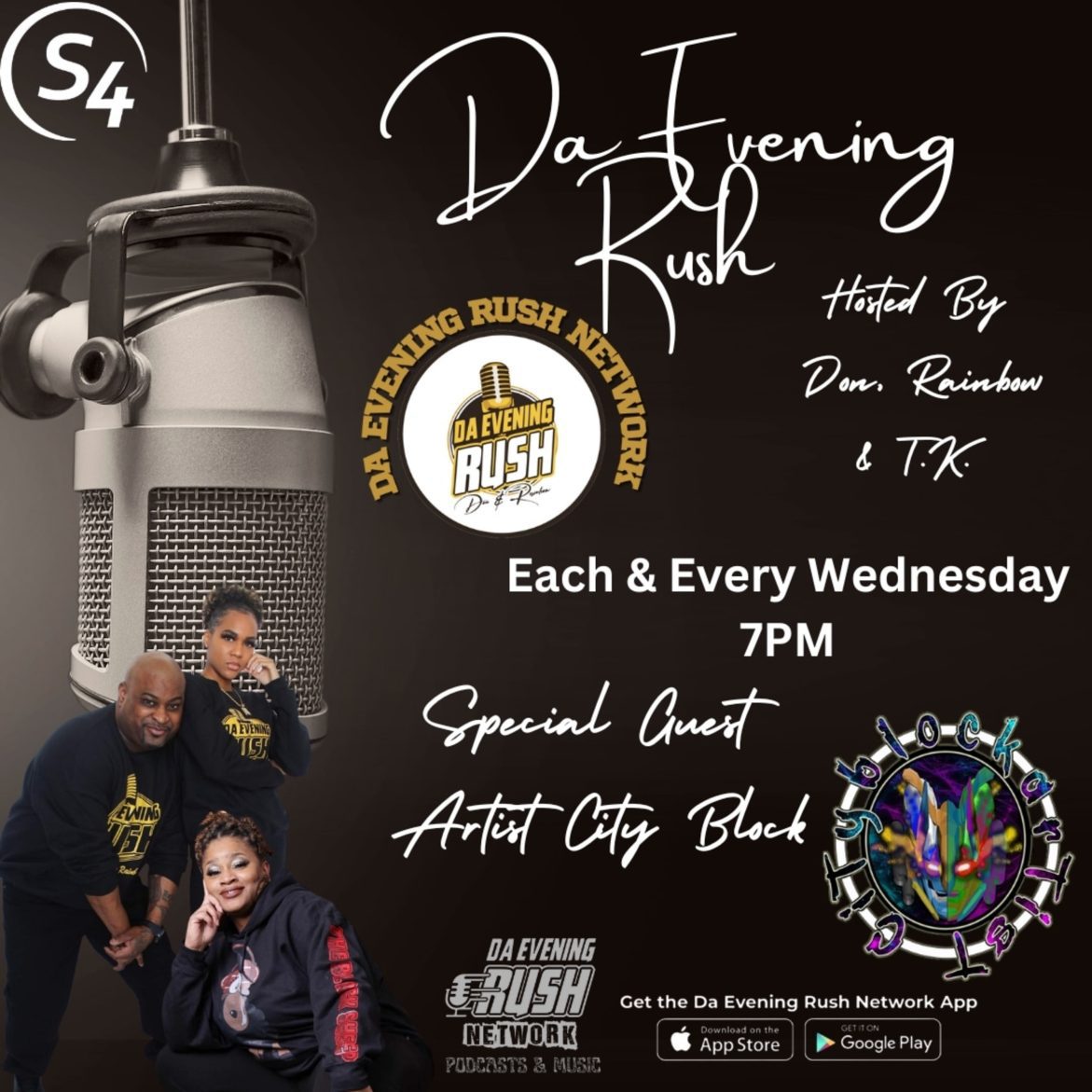 Black Podcasting - Da Evening Rush Show: (S4 E10): In The Mind Of A Artist Special Guest: Artist City Block
