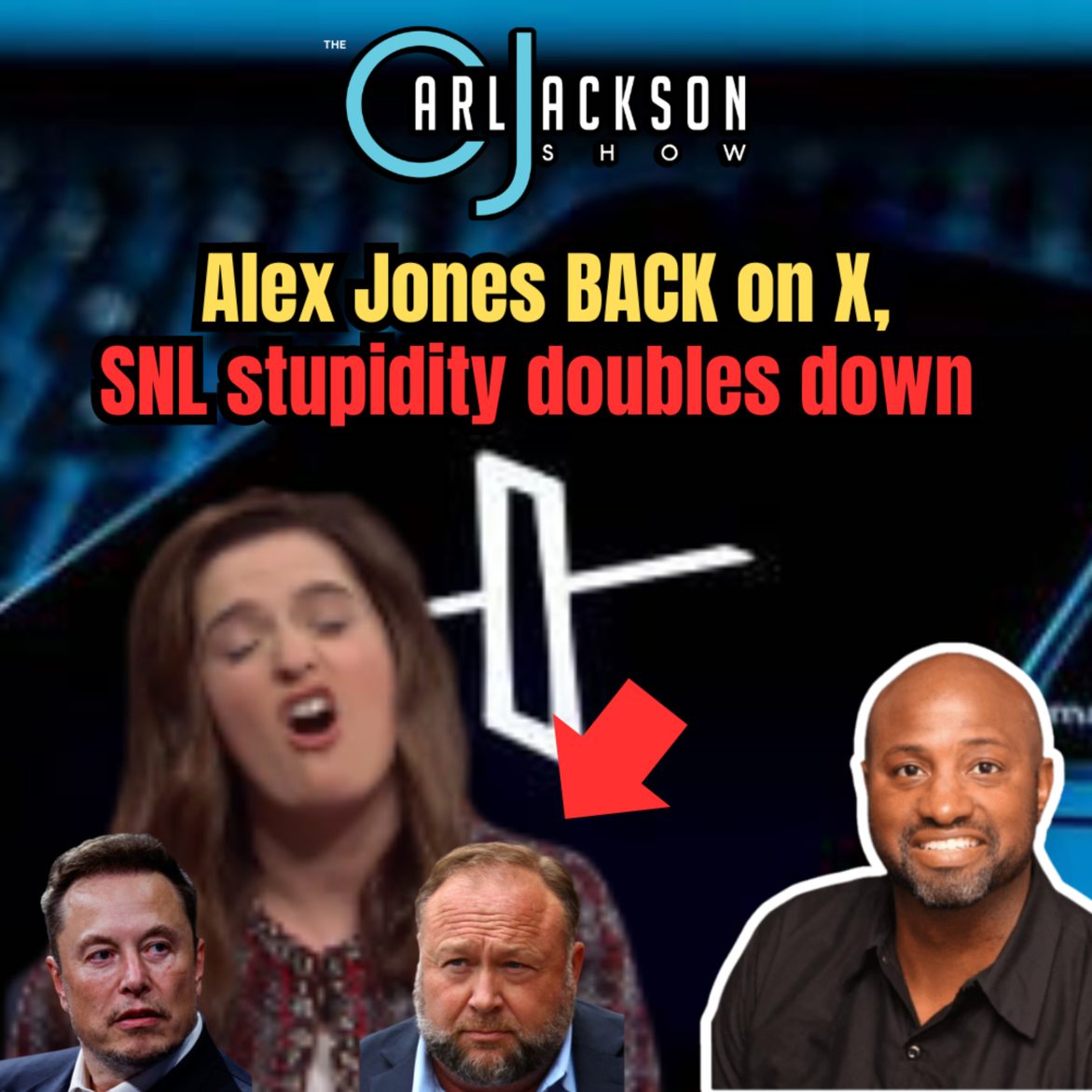 Black Podcasting - Elon Musk rightfully reinstates Alex Jones on X, and SNL stupidity doubles down on antisemitism