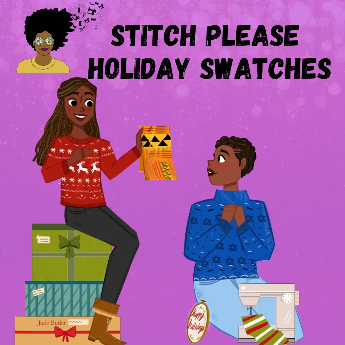 Stitch Please Swatches: Holiday Swatches Vol 1 Black Podcasting - Stitch Please Swatches: Holiday Swatches Vol 1