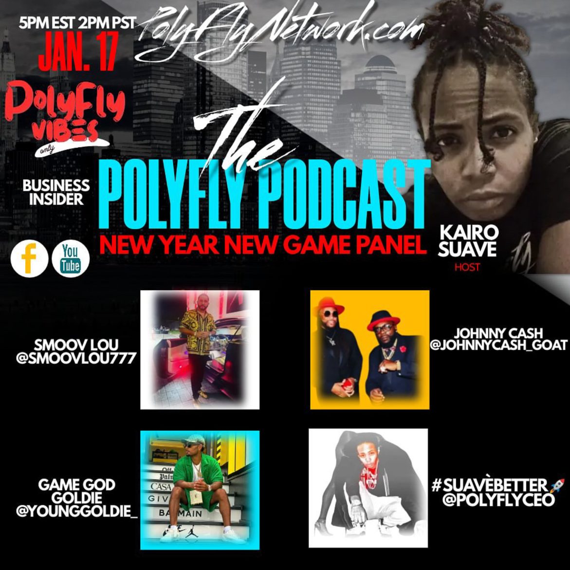 Black Podcasting - 3 MUCH GAME GOLDIE SMOOV LOU JOHNNY CASH HOSTED BY KAIRO SUAVÉ PART 1