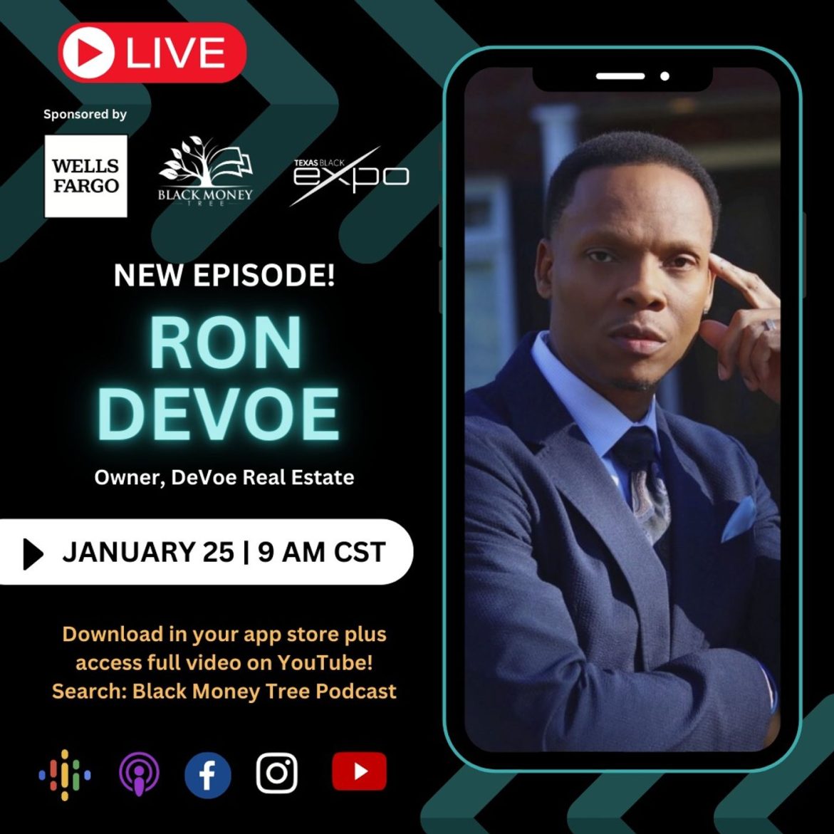 Using Real Estate to Build Black Wealth w/Ronnie DeVoe Black Podcasting - Using Real Estate to Build Black Wealth w/Ronnie DeVoe