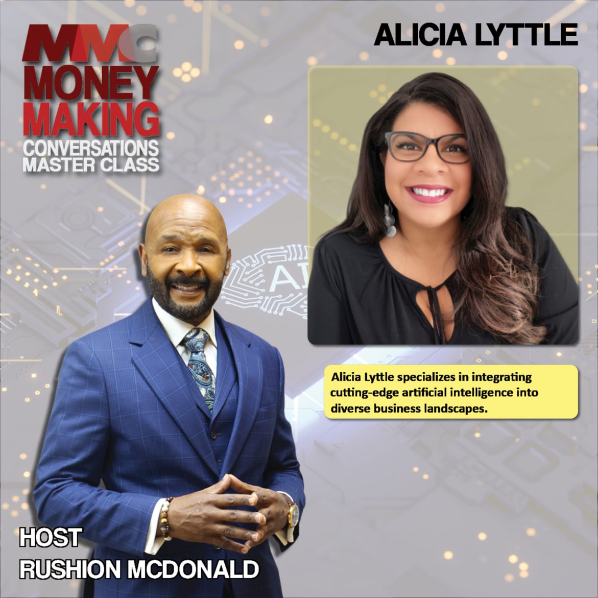 Black Podcasting - Alicia Lyttle is globally recognized as "The Queen of AI."  She teaches you how to use AI to make money and do more in less time by embracing and harnessing its collaborative power.