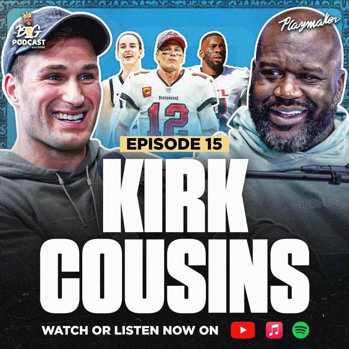 Black Podcasting - $180M Man Kirk Cousins and Shaq Talk Wealth Secrets, Caitlin Clark, & The Falcons | EP 15