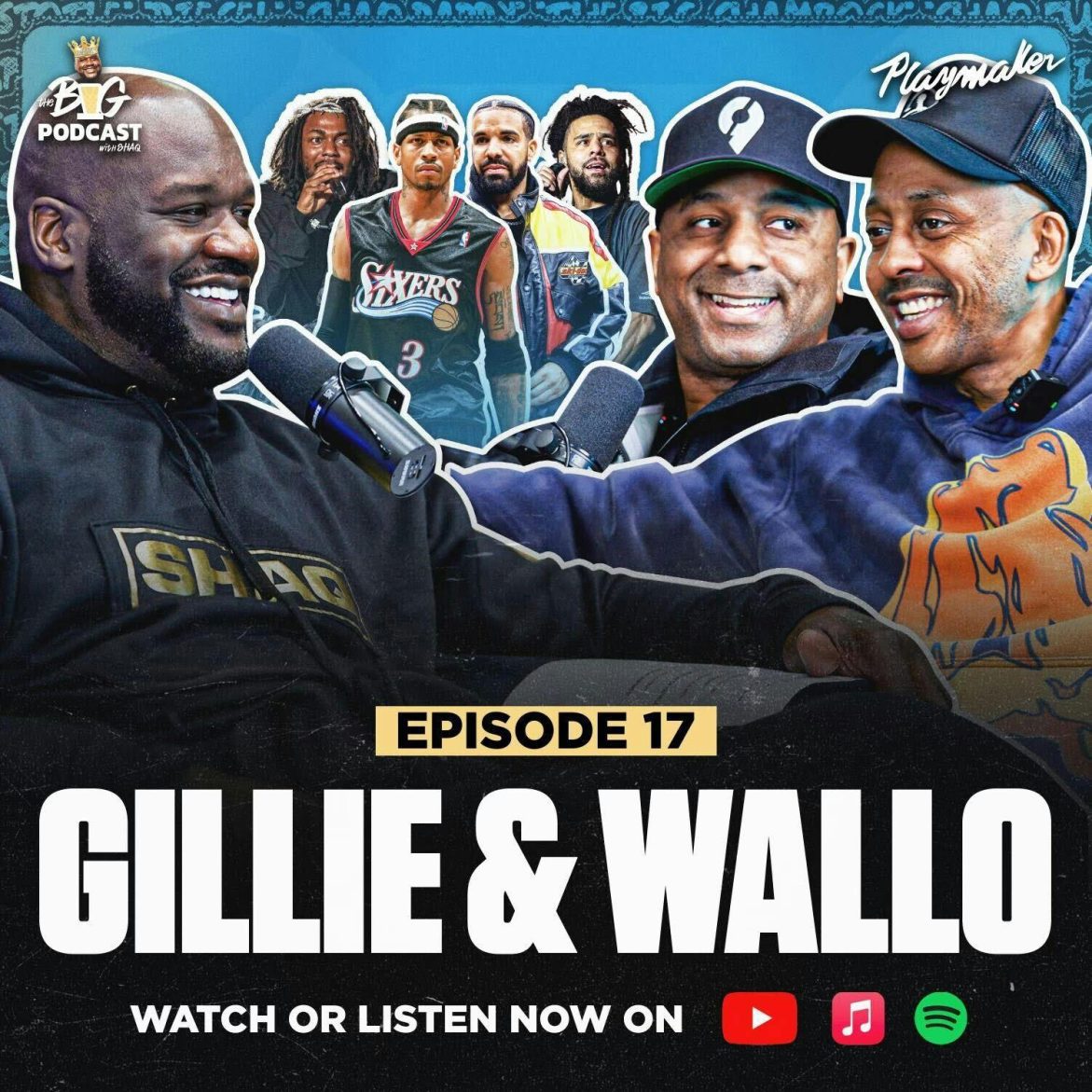 Black Podcasting - Gillie & Wallo Call Drake/Kendrick/J Cole Beef Soft, Talk Allen Iverson Statue and More | EP 17