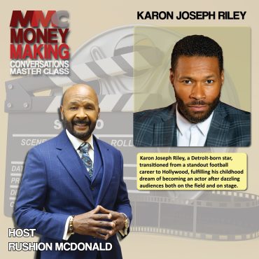 Black Podcasting - Former NFL Player, celebrity spokesman for Sickle Cell Foundation of Georgia and co-stars in The Black Hamptons on BET, Karon Joseph Riley.