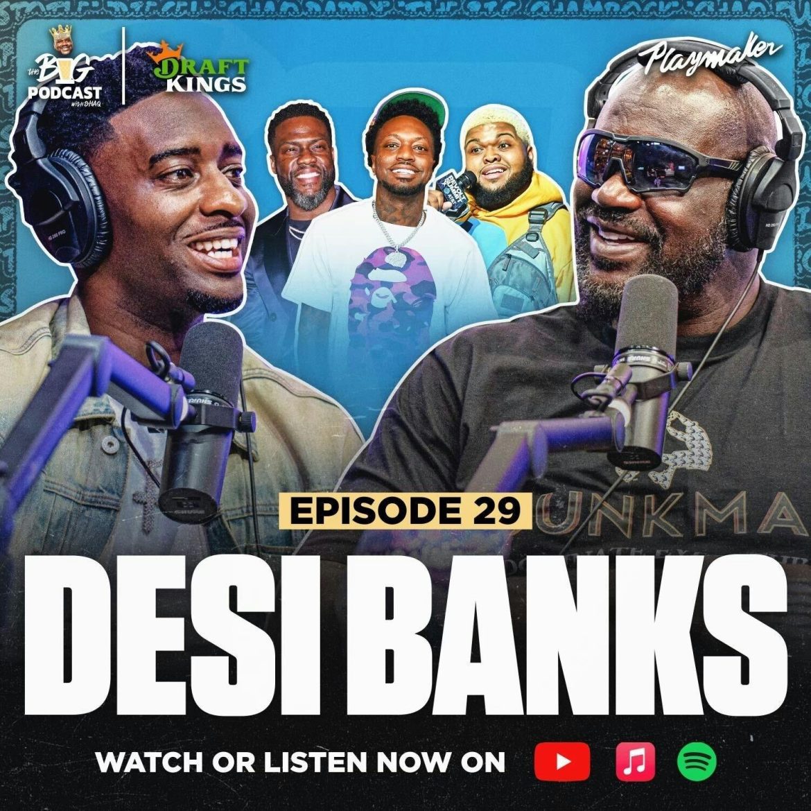 Black Podcasting - Shaq Roasts Desi Banks, Reveals How He Made Kevin Hart Famous & Bets His Car On A Race | Ep 29