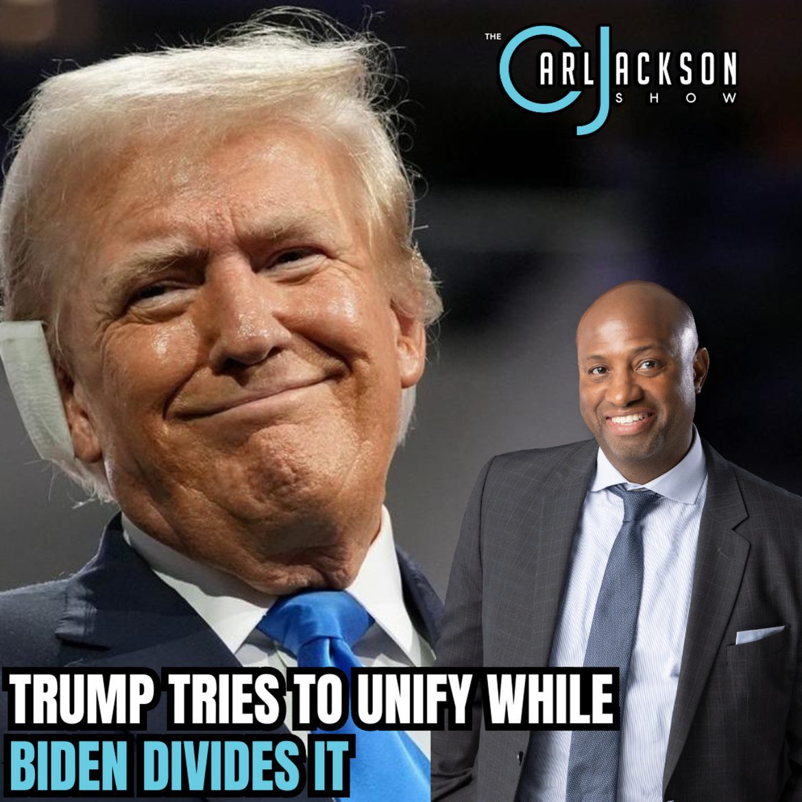 Black Podcasting - Trump tries to unify the country while Biden divides it