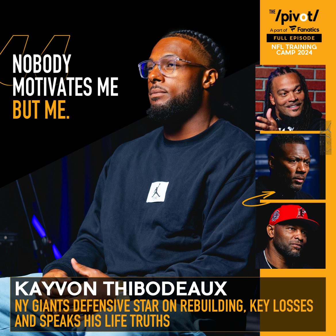 Black Podcasting - Kayvon Thibodeaux New York Giants Defensive star talks rebuilding, finding greatness, off season moves, Saquon Barkley going to Eagles, Coach Daboll & Rookie Malik Nabers impressive training camp