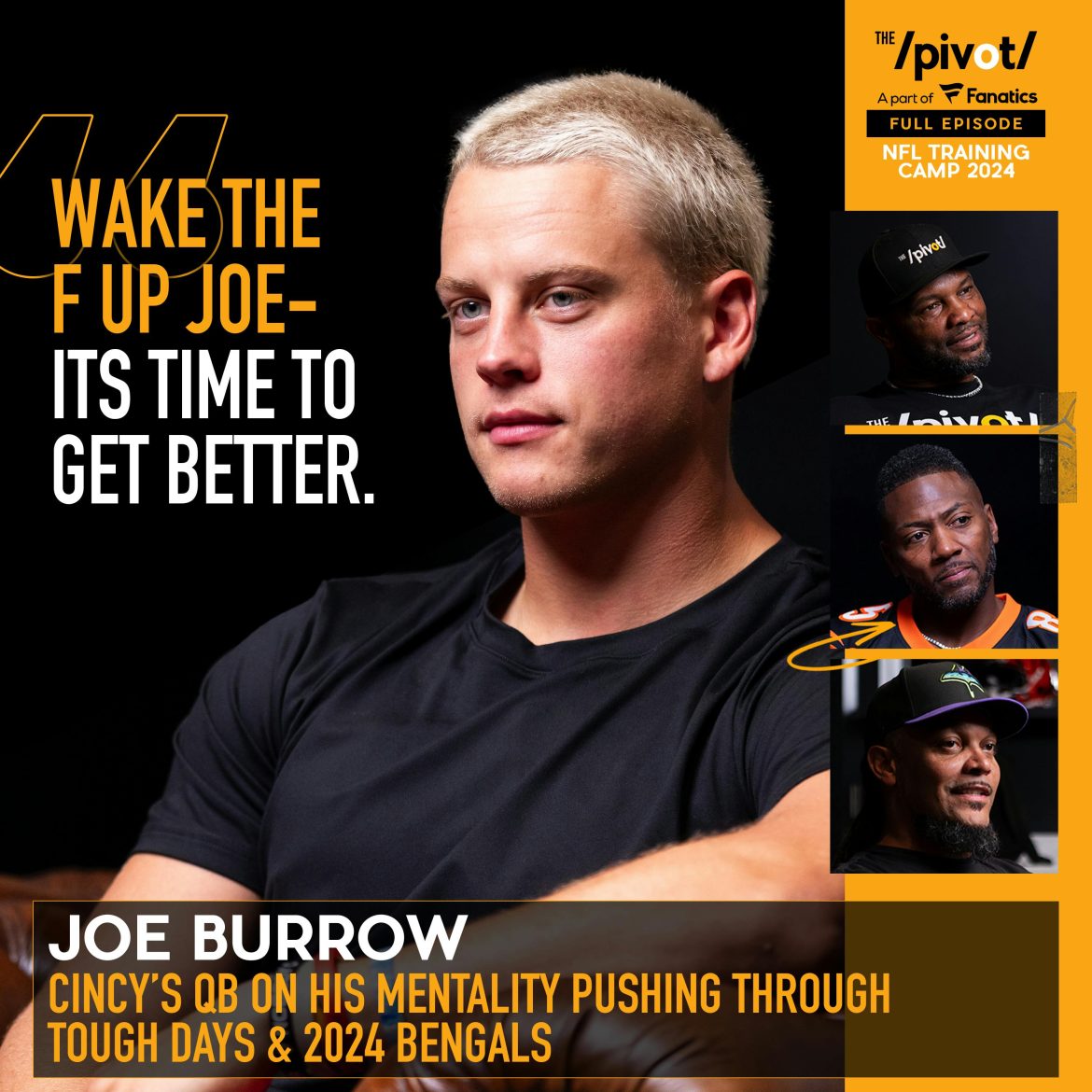 Black Podcasting - Joe Burrow Cincinnati Bengals Quarterback focused on being better each day, resetting from injury, bond with Ja'Marr Chase, reflects on Super Bowl Loss, dealing with personal criticism, pre game mentality, LSU royalty & football future