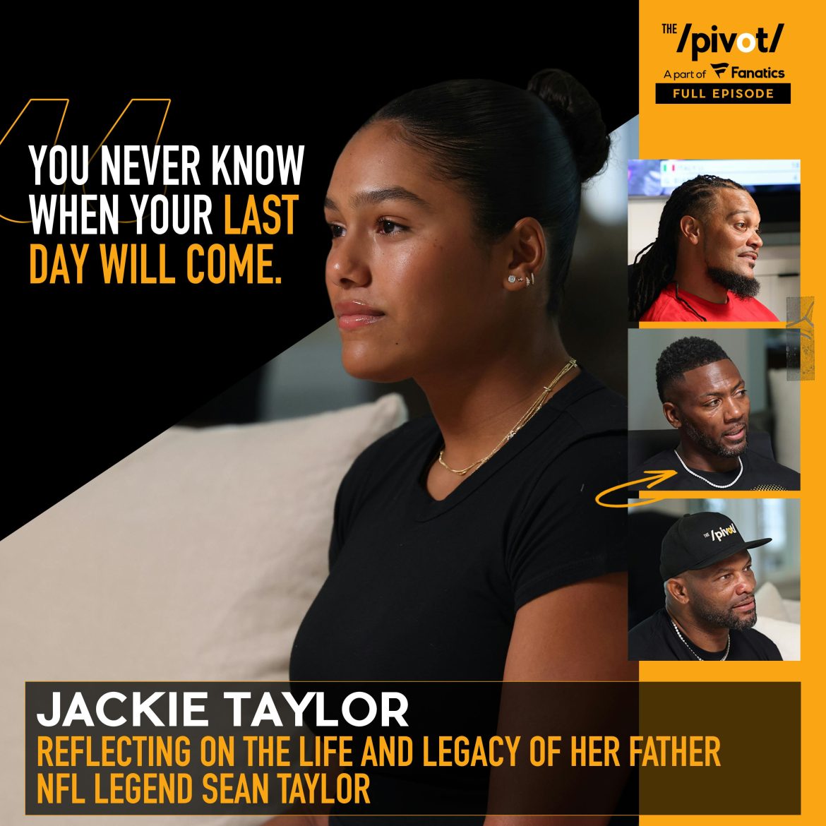 Black Podcasting - Jackie Taylor, daughter of NFL legend Sean Taylor, reflects on her father's life, career, family & how she is forging her own dreams in athletics as UNC Volleyball star