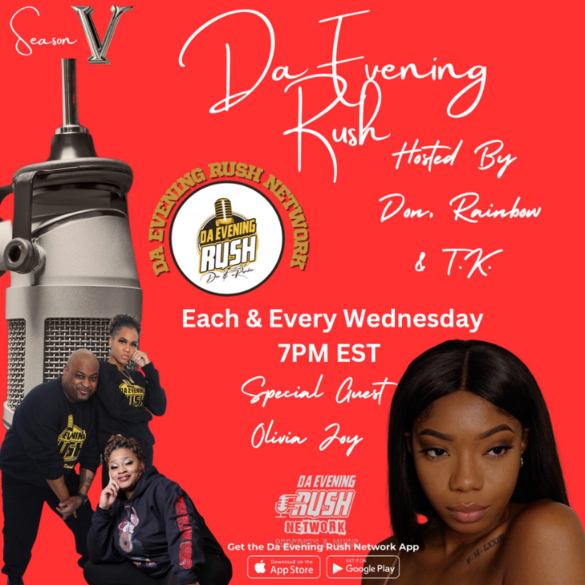 Black Podcasting - Da Evening Rush Show: (S5 Ep11): The Songstress Olivia Joy