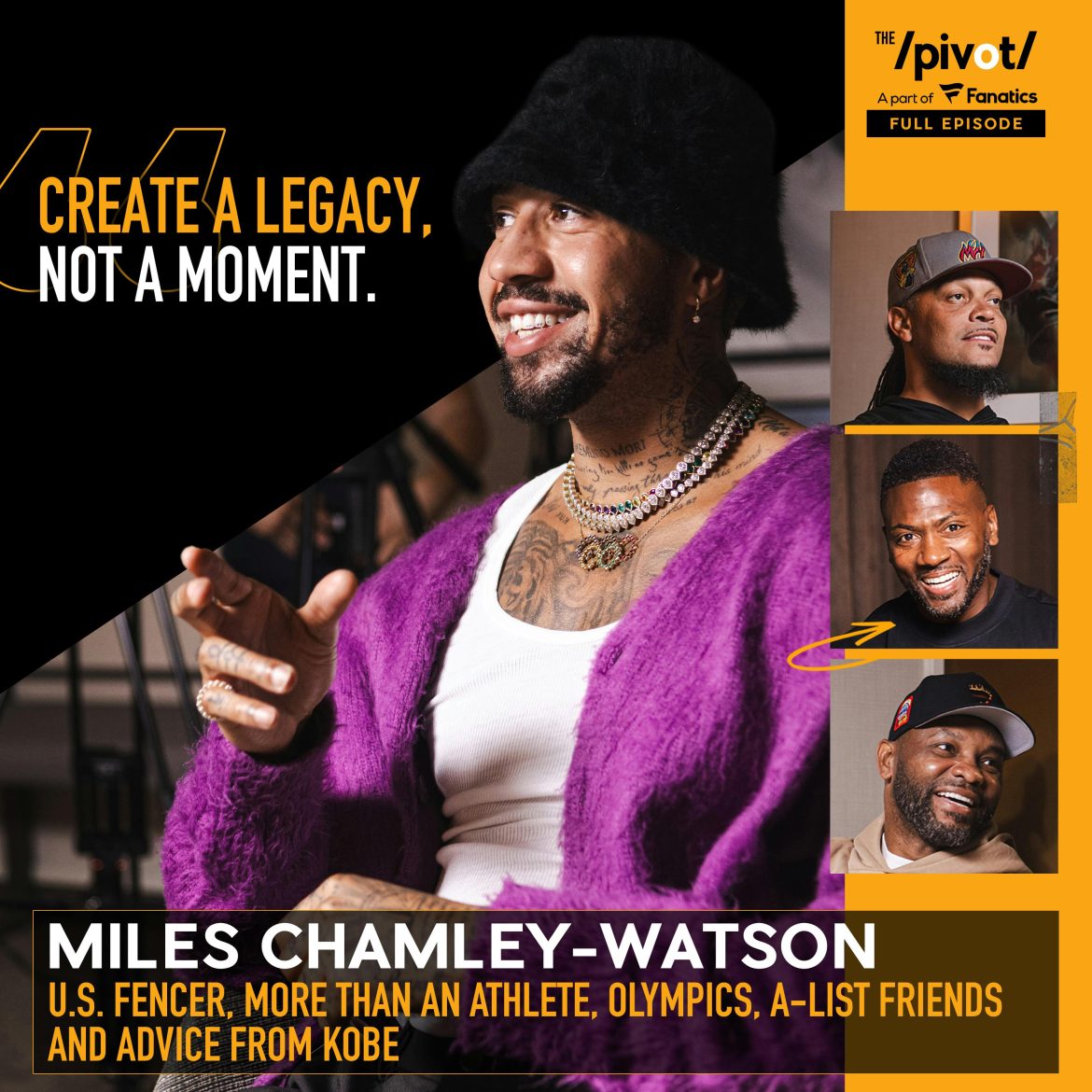 Black Podcasting - Miles Chamley-Watson American Fencer, Olympian, trailblazer in sports and fashion, journey from adversity to world champion, Kobe Bryant advice, Bond w/ Lewis Hamilton, Met Gala stories & embracing family dynamic