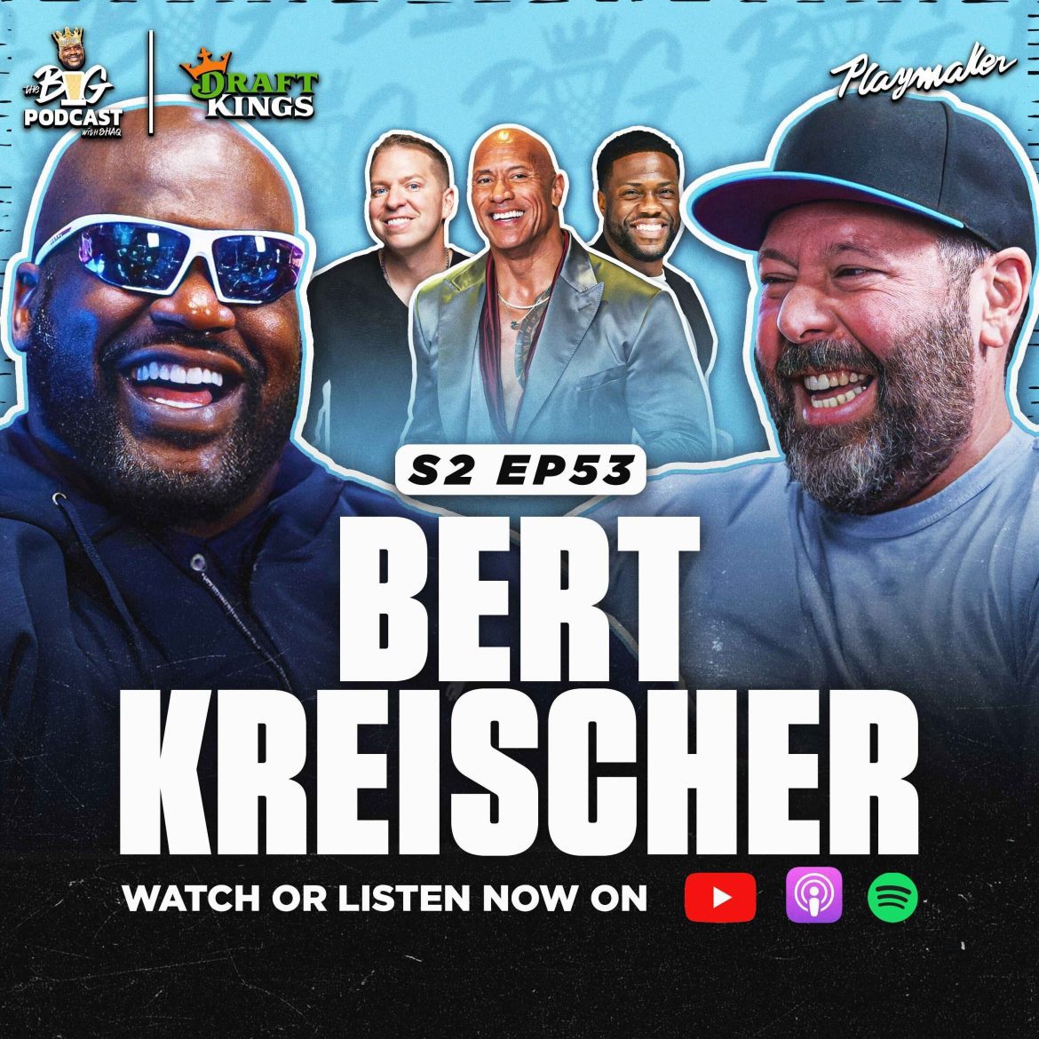 Black Podcasting - Bert Kreischer Reveals His BANNED Joke, Made Shaq Cry + Shaq Calls Out Kevin Hart & The Rock