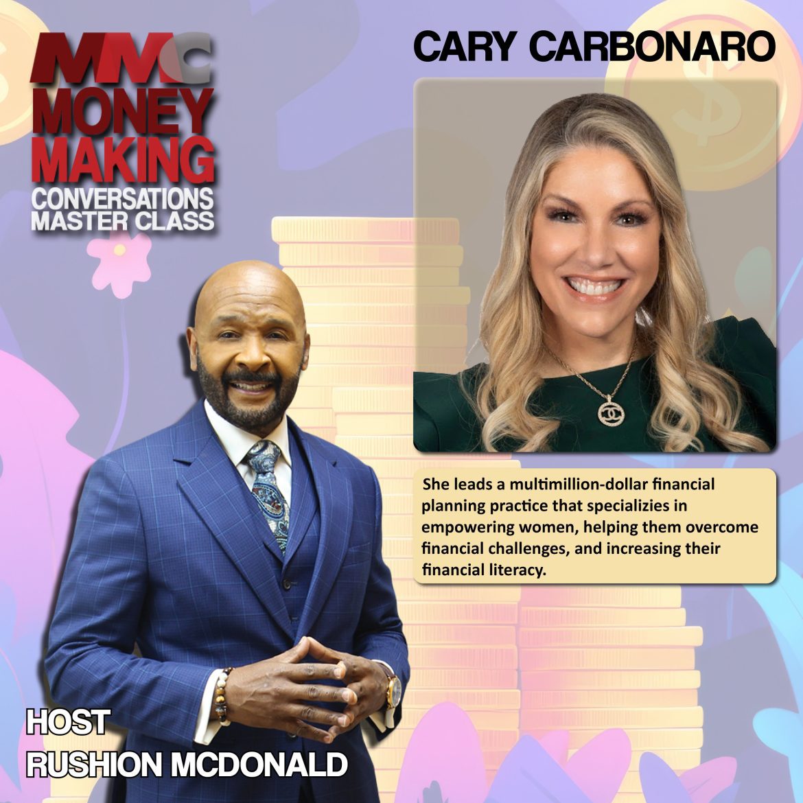 Black Podcasting - Uplift: "Women & Wealth," Cary shares tips and advice to financially empower women.