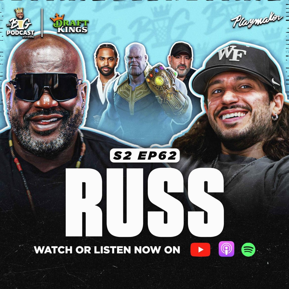 Black Podcasting - Russ Critiques Shaq’s Rap Career, Getting 20 Billion Streams + Shaq Offers Millions For The Gauntlet
