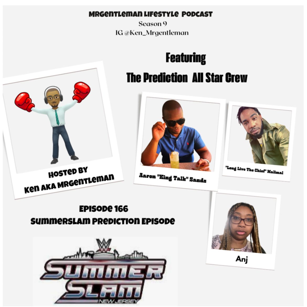 Black Podcasting - Episode 166 - Summerslam Prediction Episode With Aaron 'King Talk" Sands, "Long Live The Chief" Malimal And Anj 8/2/2025