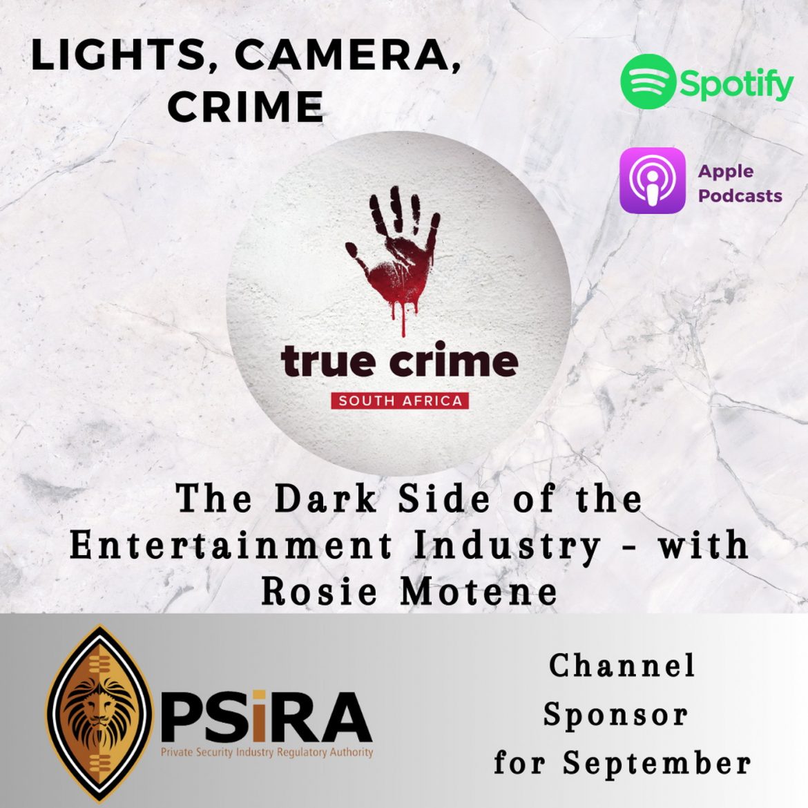 Black Podcasting - Lights, Camera, Crime - The Dark Side of the Entertainment Industry - with Rosie Motene