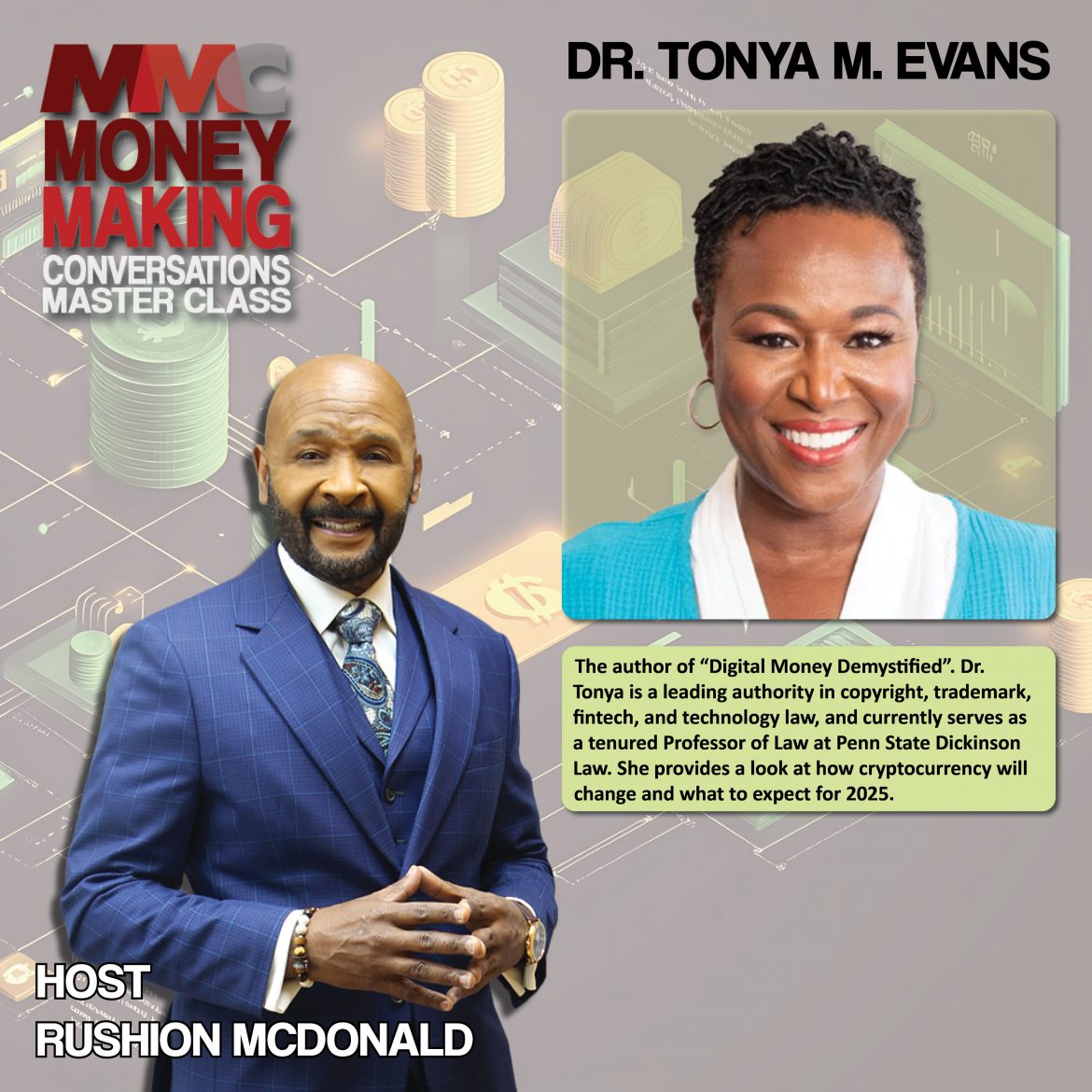 Black Podcasting - Info You Can Use:  She breaks down myths surrounding crypto, and scams.