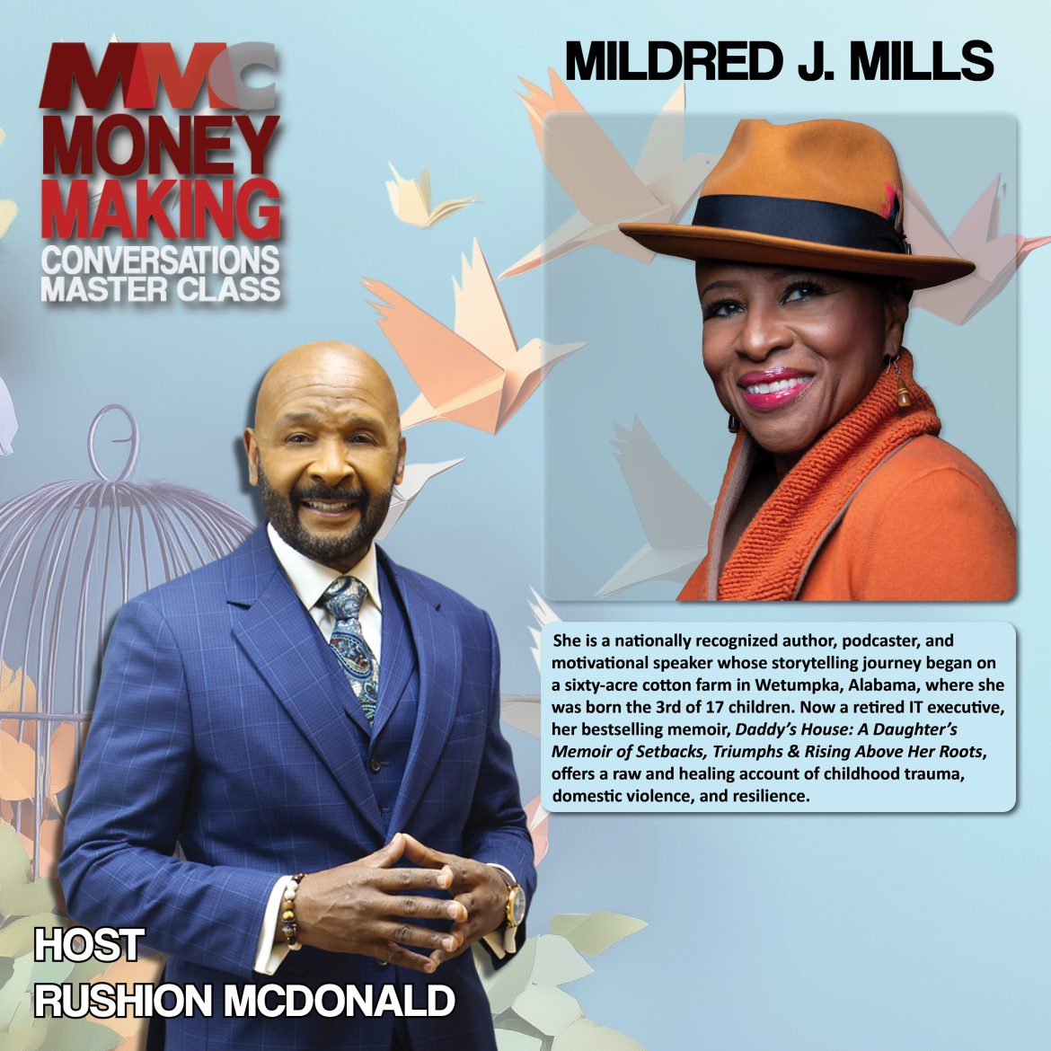 Overcoming the Odds: She grew up on a cotton farm as one of 17 children and overcame domestic violence, and poverty. Black Podcasting - Overcoming the Odds: She grew up on a cotton farm as one of 17 children and overcame domestic violence, and poverty.