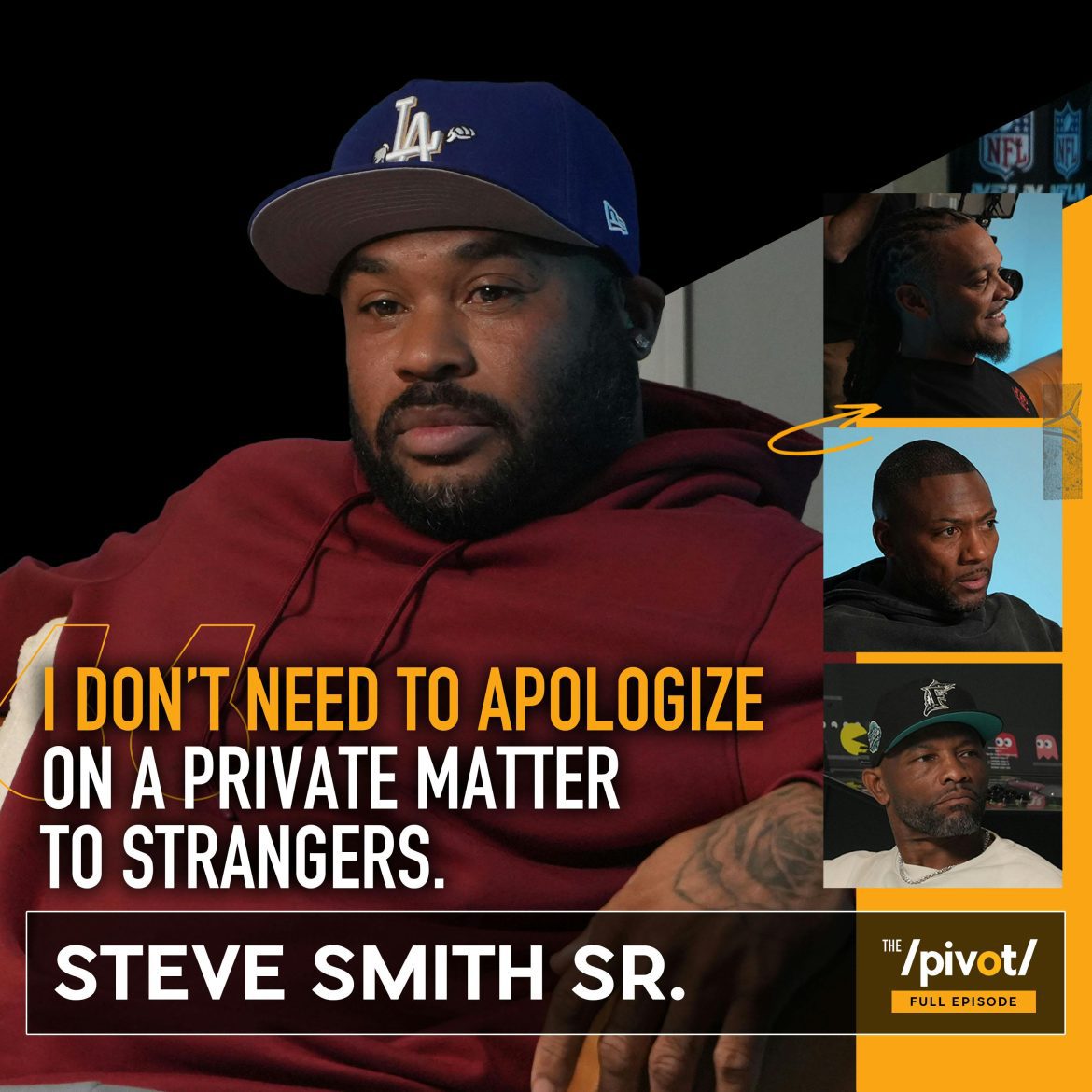 Black Podcasting - Steve Smith Sr. famed football career as one NFL's most prolific wide receivers opens up on recent personal issues, public fallout, accountability, self-discovery, his on and off-the-field beefs, LA streets to a storied career and being at peace.