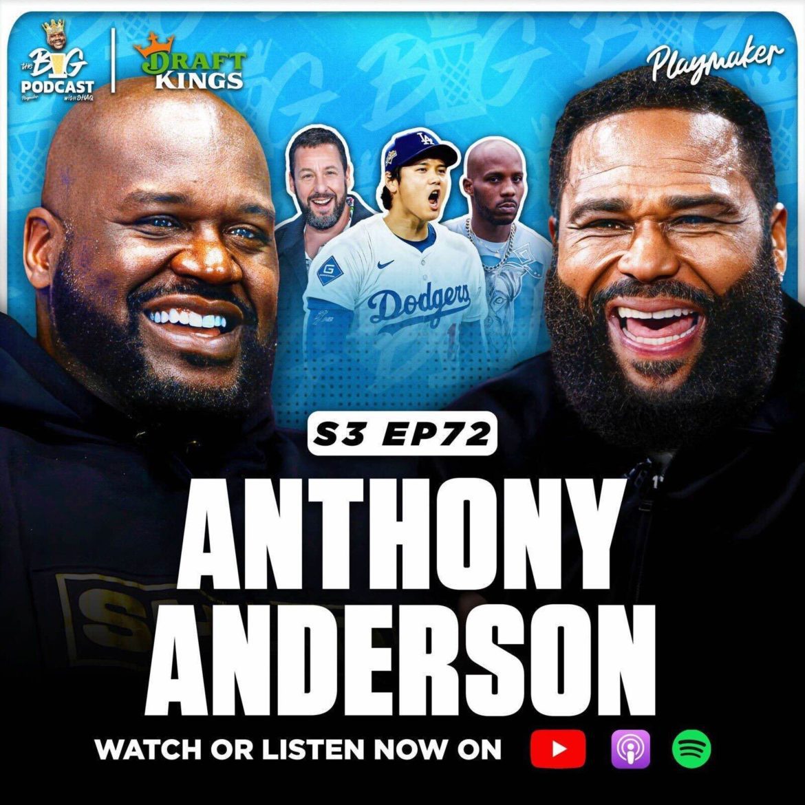 Black Podcasting - Anthony Anderson Had Shaq In TEARS, Talks Shohei & Luka + How He Got Roles In Adam Sandler’s Movies