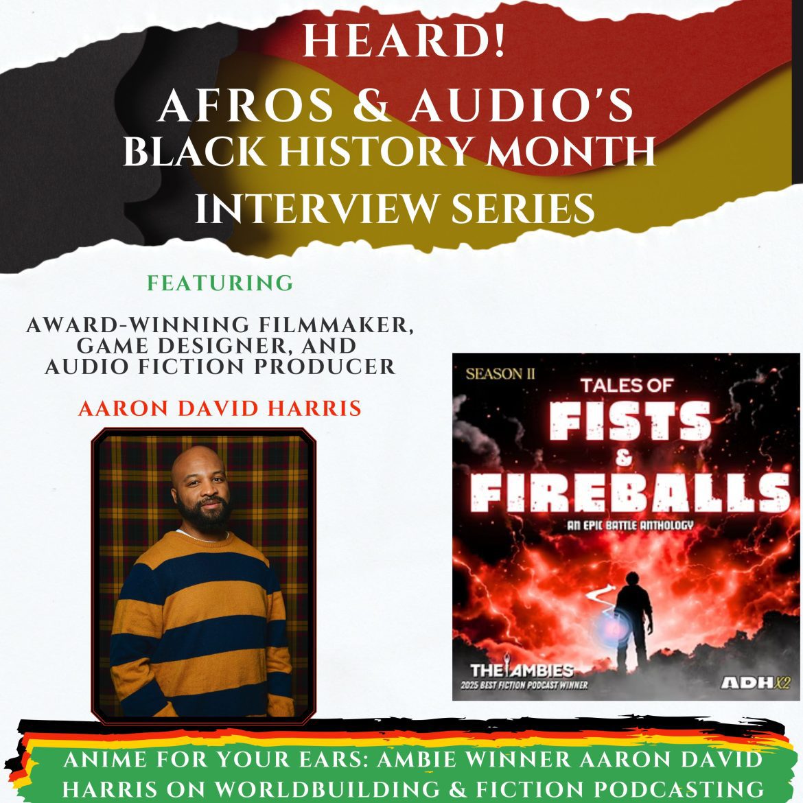 Anime for Your Ears: Ambie Winner Aaron David Harris on Worldbuilding & Fiction Podcasting Black Podcasting - Anime for Your Ears: Ambie Winner Aaron David Harris on Worldbuilding & Fiction Podcasting