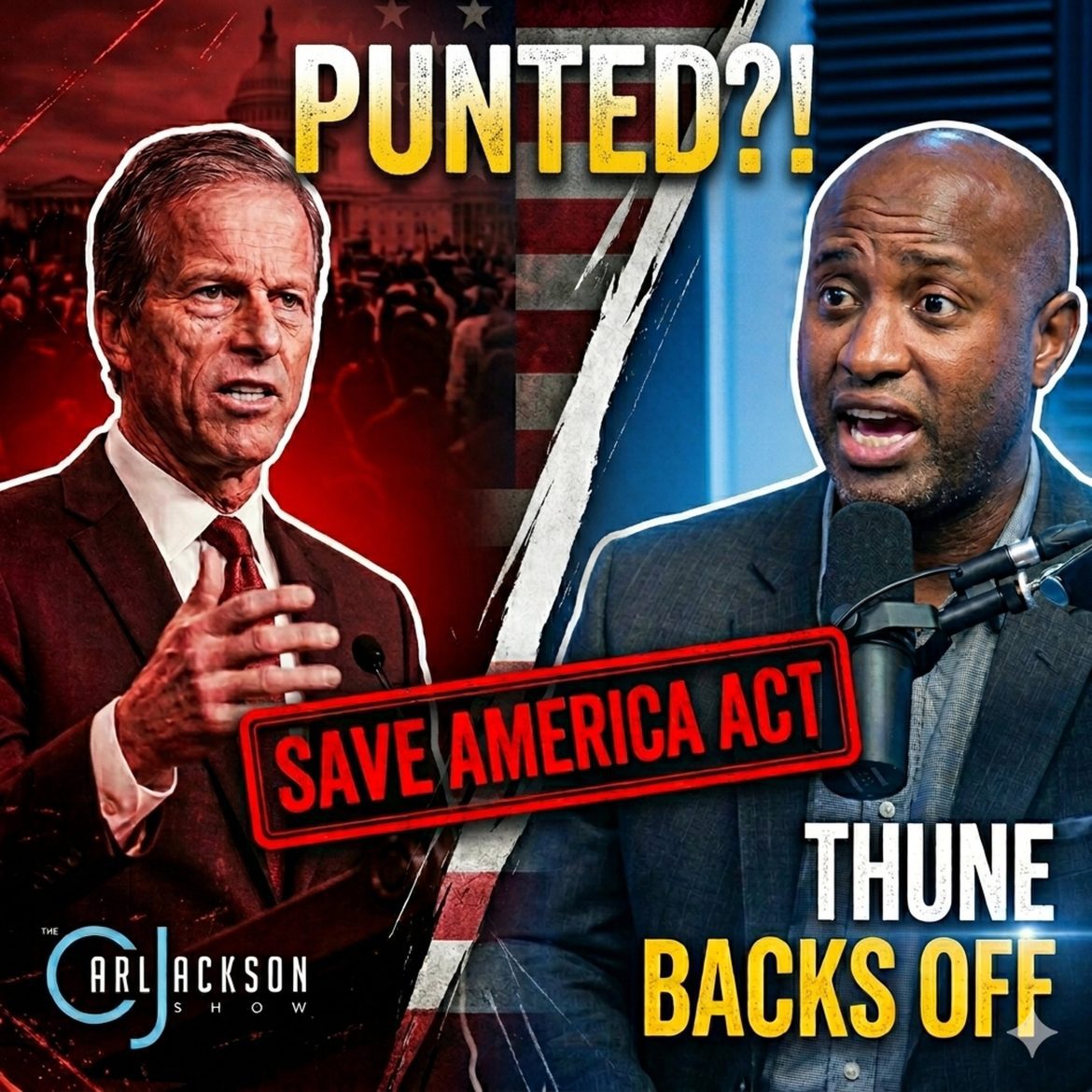 Black Podcasting - Sen John Thune Punts On The “Save America Act”