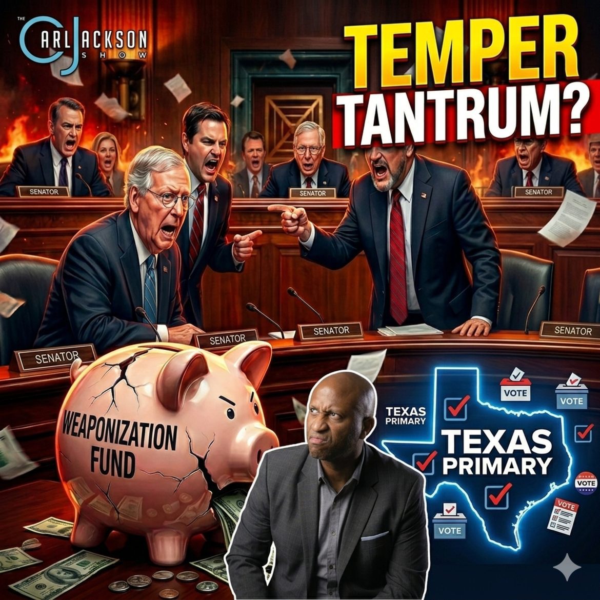 Black Podcasting - Senate GOP Throw Temper Tantrum Over Texas Primary & Weaponization Fund